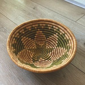 Hand woven decorative basket